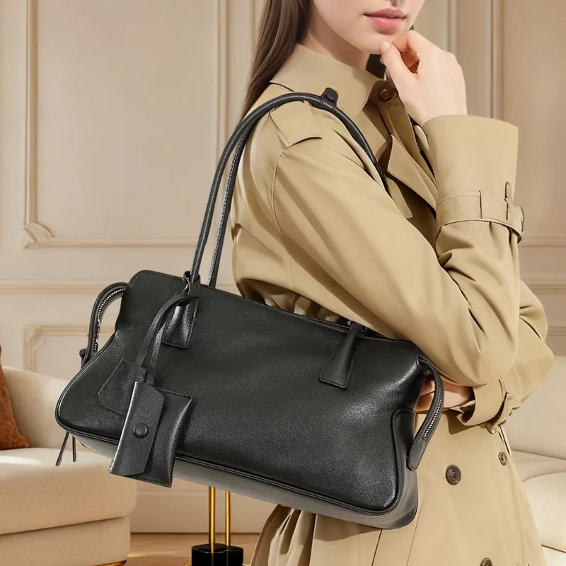 

Сумка-тоут из натуральной кожи первого слоя, новая модель из кожи растительного дубления, ретро-стиль, высококачественная портативная сумка-подушка из натуральной кожи.