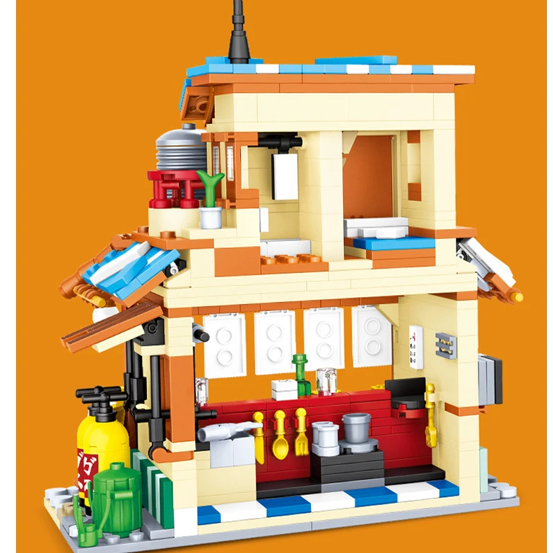 NEW 2024 Ramen Noodles House Shop Uzumakis Kakashis Uchihas Mitsukis Gaaras Building Blocks Classic Model Sets Bricks Kids Kits