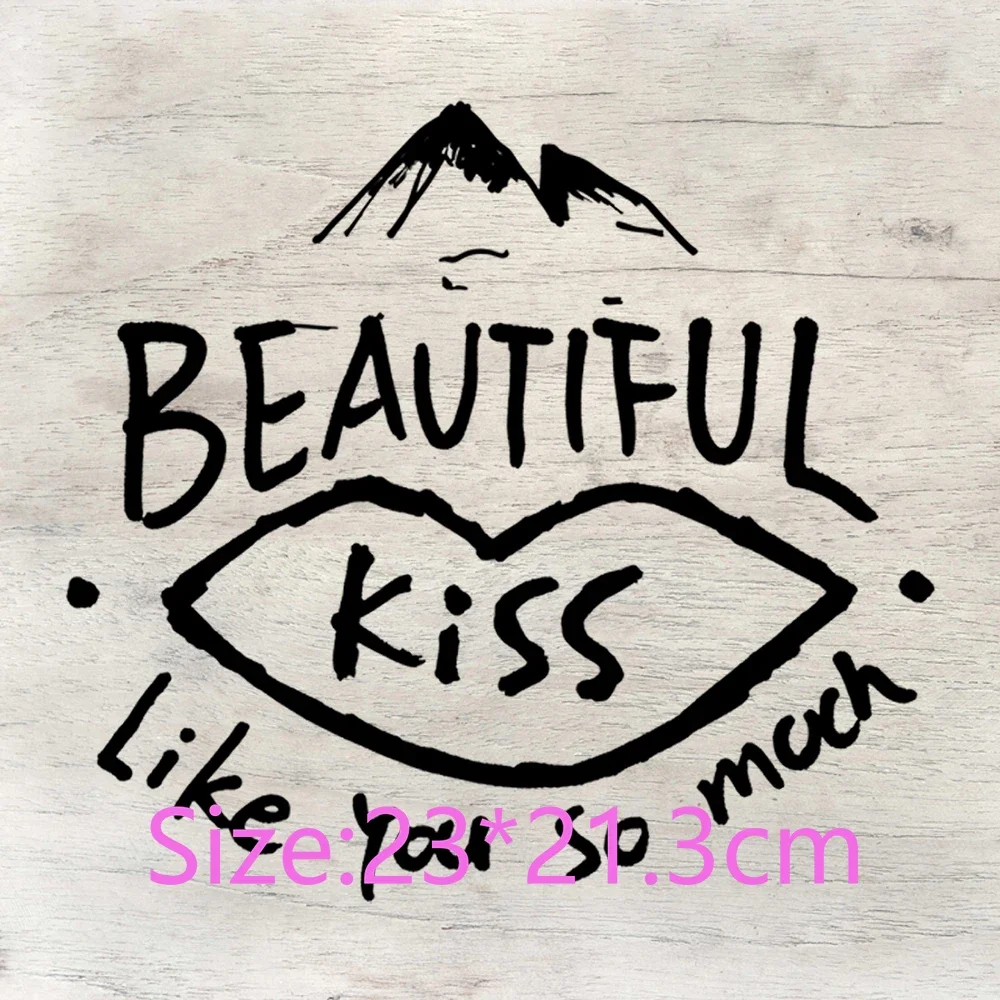 Ready to Press on Garment Camping Mountains Hiking Sports Grunge Words Inspiration Home Love full color iron on patches