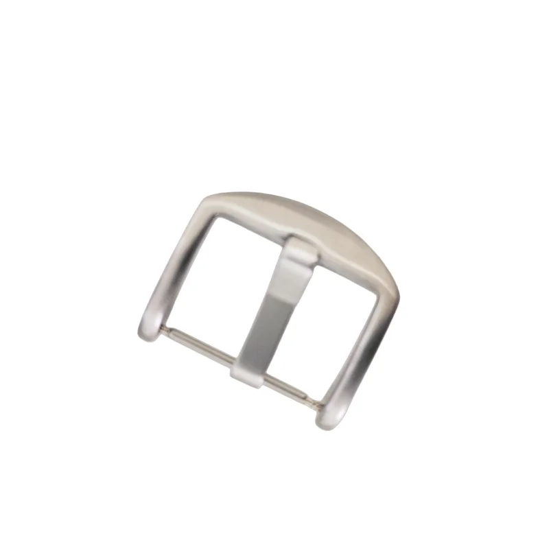 TONY-Wholesale 50PCS/Lot Silver Color Brushed Stainless Steel Watch Buckles 18MM 20MM 22MM 24MM For Watch Bands Straps