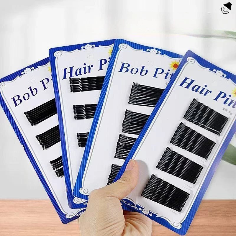 Schwarze Bobby Pins Wellenförmige Haarspangen für Frauen und Mädchen Metall-Haarnadeln Unsichtbare Haarklammern Styling-Accessoires