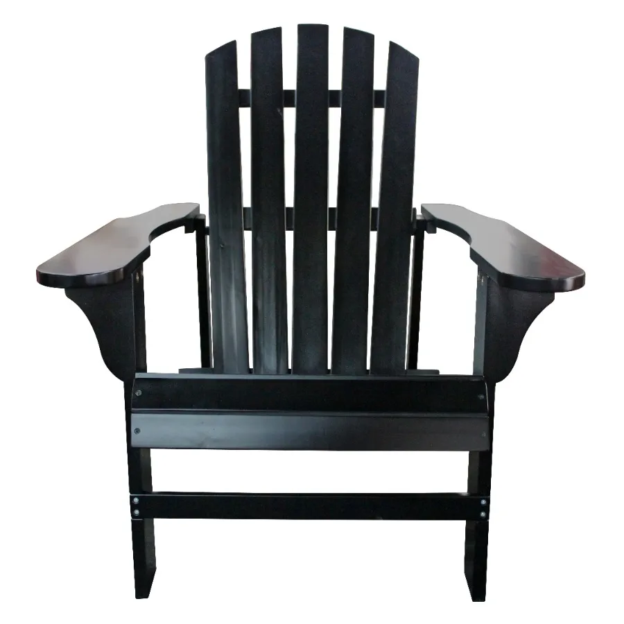 

Прочное черное кресло Adirondack для взрослых, разработанное для комфорта и стиля на открытом воздухе, идеально подходит для садов, террас и патио, с усиленной конструкцией.