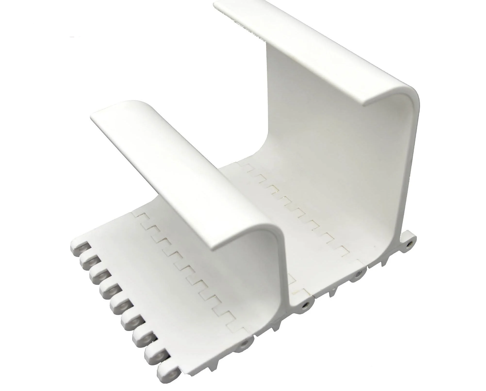 800 Series Spoon-Shaped Modular Conveyor Baffle (50.8mm Pitch)