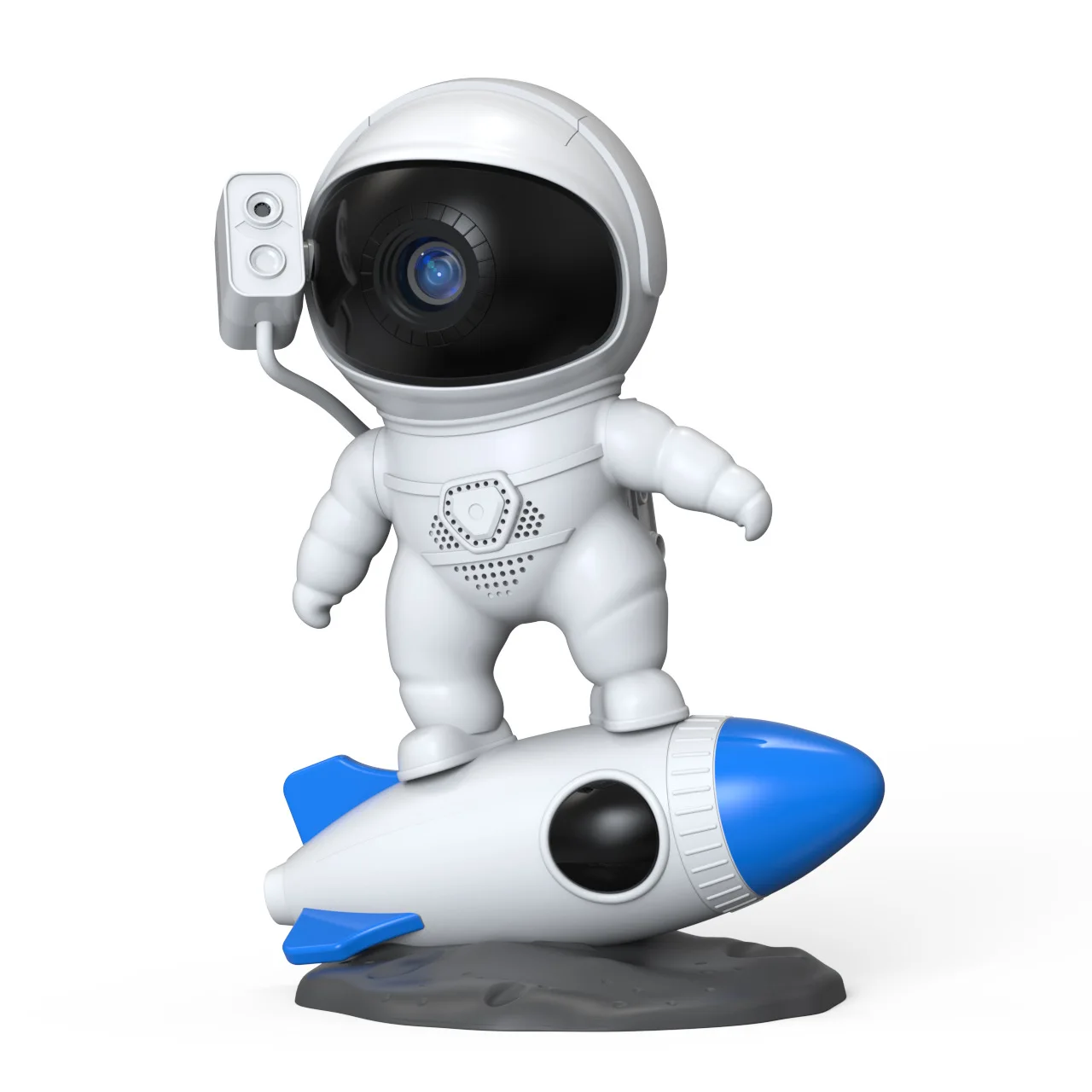 Rocket Astronaut Galaxy Projector Night Light Lamp And 13 Film Pieces Sky Projector 360° Rotate Planetarium For Kids Bedroom