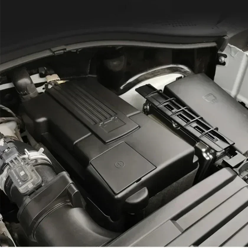 Car Battery Terminal Protector Cover Positive Negative Engine Bay Trim Dustproof for Tayron T Roc Modified Black Parts