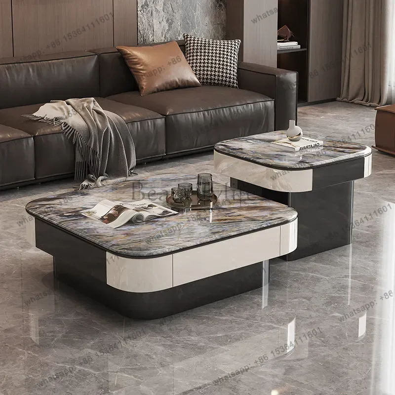 LD Drawers Moving Side Table Luxury Modern Designer Living Room Storage Writing   Dinner Mesa Auxiliar Trendy Furniture