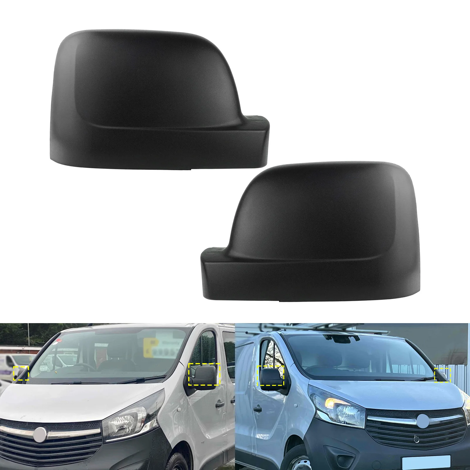 Spiegelkappen voor Vauxhall Opel Vivaro B Nissan NV300 X82 Renault Trafic 3, linker en rechter, achteruitkijkspiegel onderdelen.