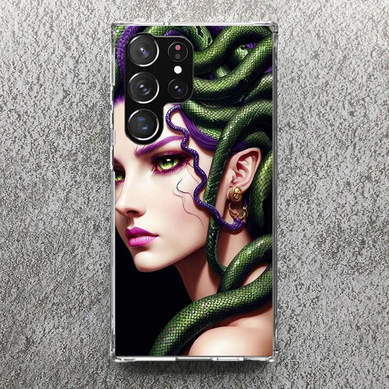 Medusa Greek Mythology Phone Case For Samsung Galaxy S24 S23 S22 S21 Ultra S20 FE S10 Plus S10E S9 S8 + Soft Cover Shell