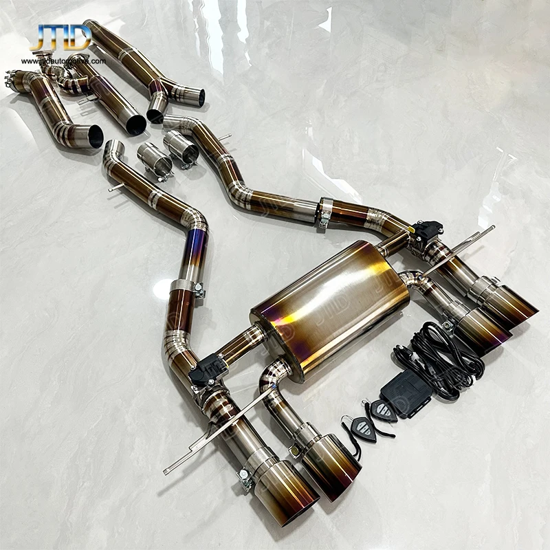 JTLD Valvetronic titanium/Stainless steel Exhaust 89mm single Middle  Pipe rear pipe exhaust catback  For BMW M2 G87 2022+