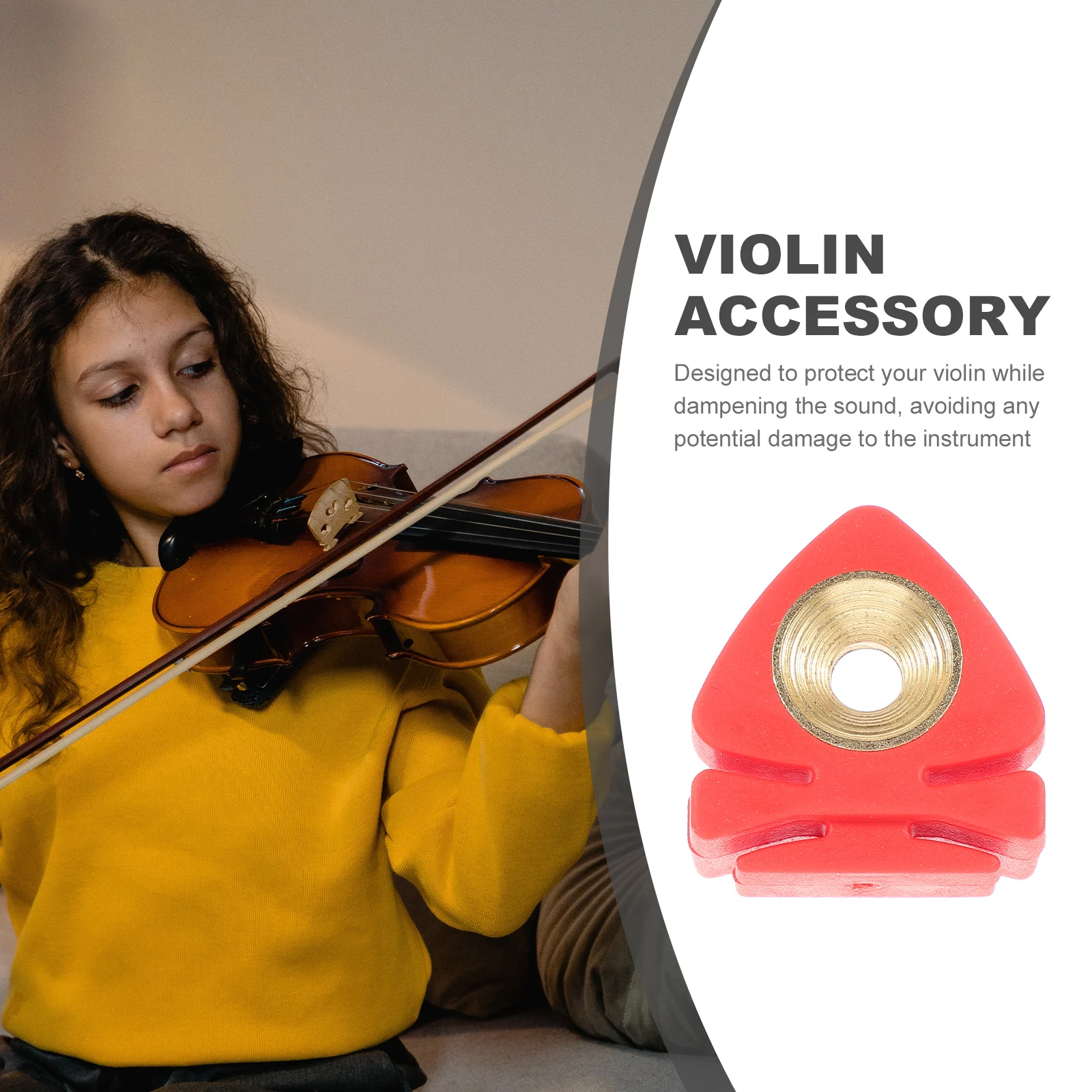 

Violin Practice Mute Lightweight Plastic Sound Dampener Non-Damaging Tuning Preserving Guitar Accessories Bass Acoustic