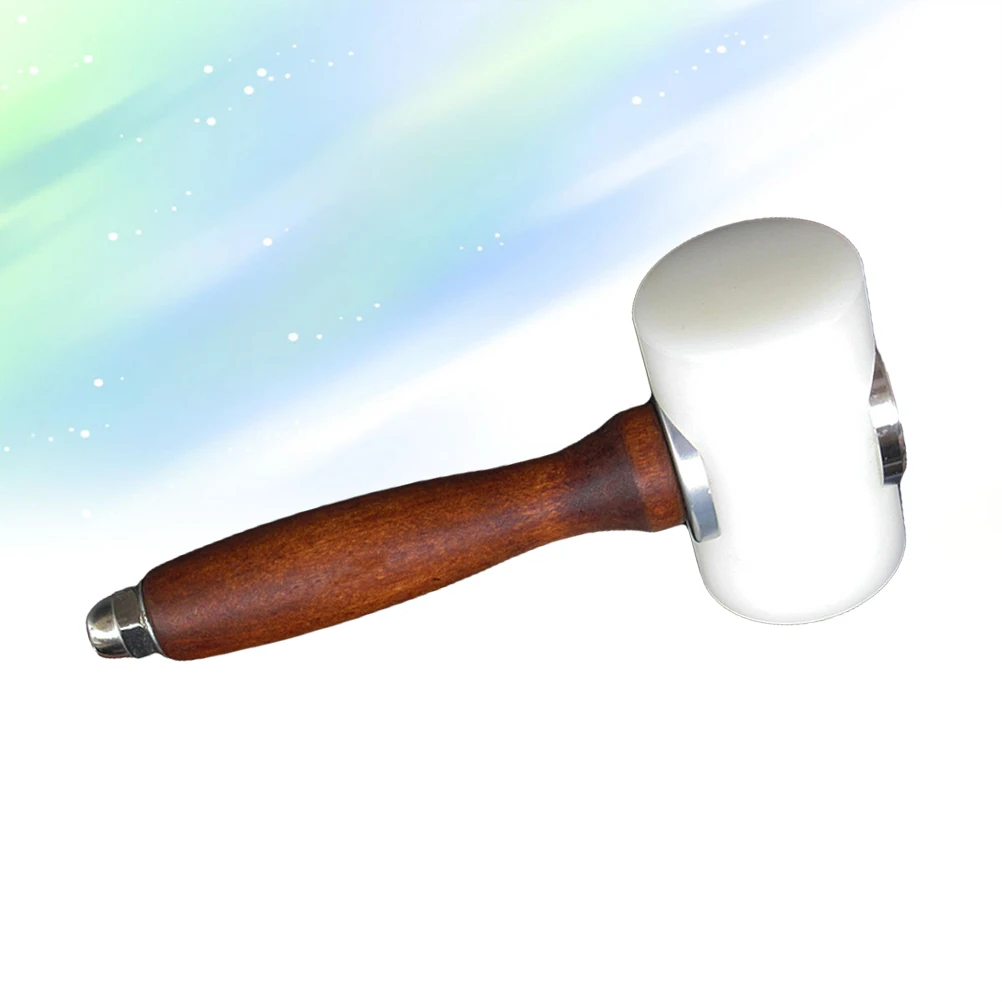 

Leathercraft Carving Hammer Nylon Head Wooden Handle Lightweight Amateur Tool for Working Hand
