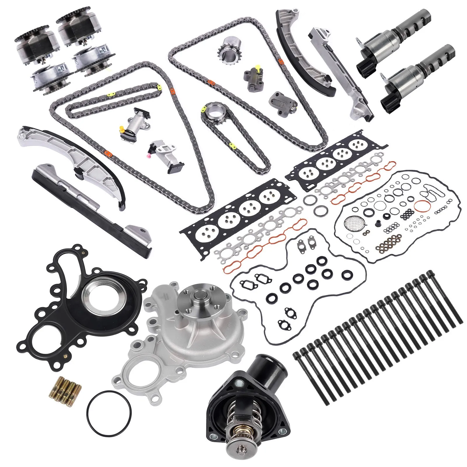 Fits For Lexus LX570 Toyota Sequoia 5.7L Head Gasket Set Timing Chain Kit Camshaft