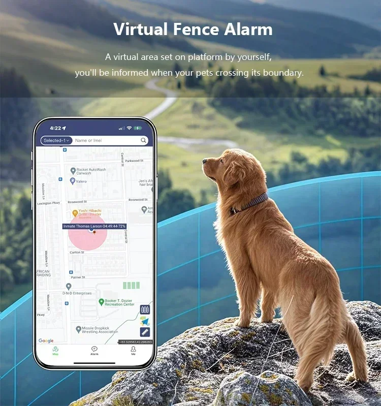 

New Xexun Hot Sale Waterproof 4G GPS Pet Tracker Anti-Theft Anti-Lost Animal Tracking Device For Dogs Cats