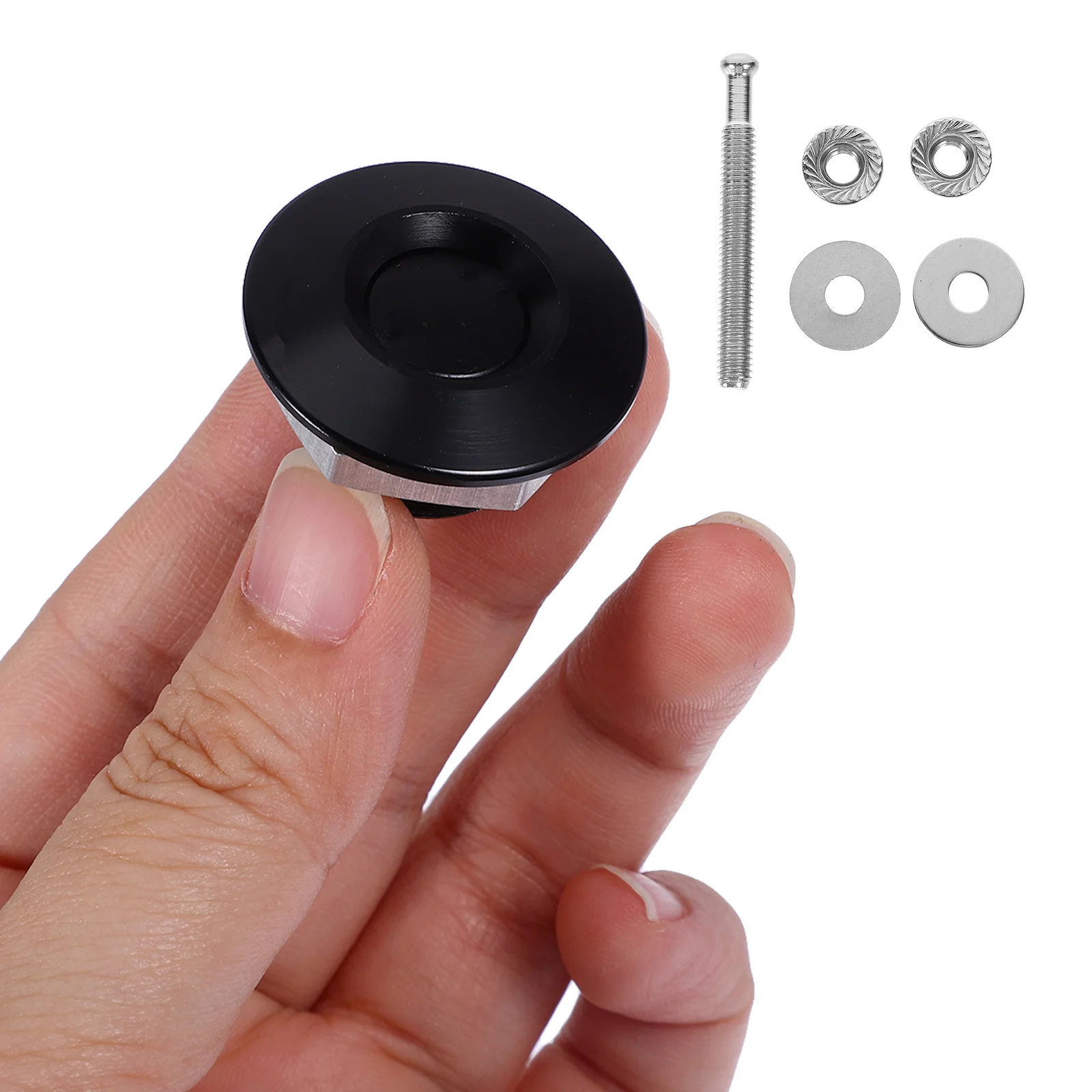 

Push Button Hood Lock Aluminum Alloy Quick Release Car Hood Pin Kit Vehicle Engine Latch Pins Quick Latch Bumper Release