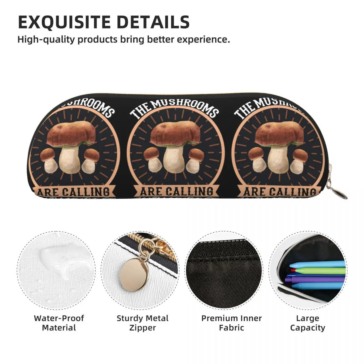 جمع الفطر المنتقى الفطر Porcini مقلمة حامل قلم تخزين لوازم مكتبية صندوق القلم حقيبة أقلام رصاص بنين بنات #5