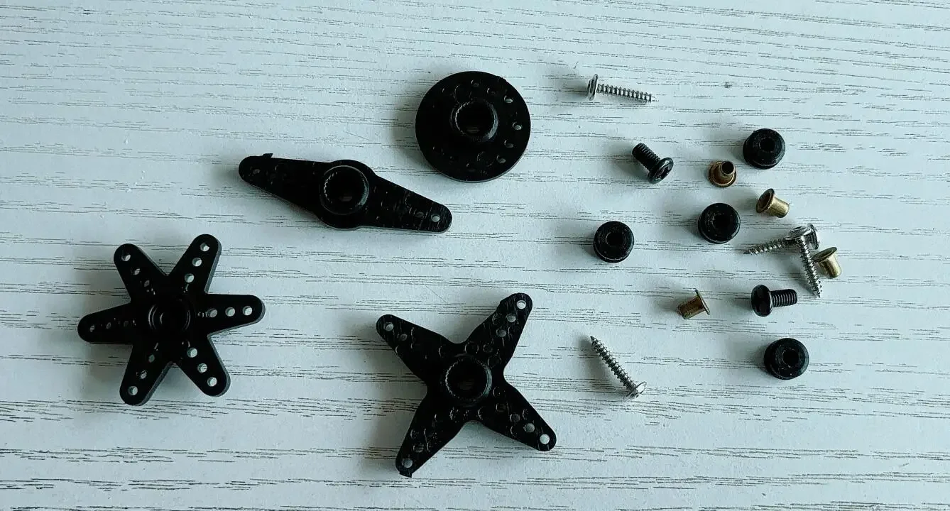 25T PVC Cross hexagonal disc circular rocker 4pcs arm parts with washer for CYS FUTABA KST servo replacement 8202