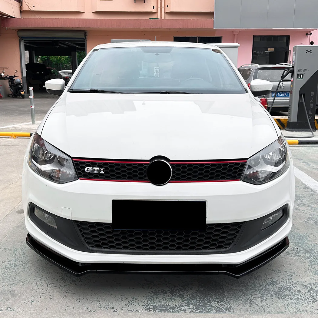 Front Bumper Lip Spoiler Splitter Diffuser For Volkswagen Polo MK5 6R GTI 2010 2011 2012 2013 2014 ABS Body Kits Tuning view 4