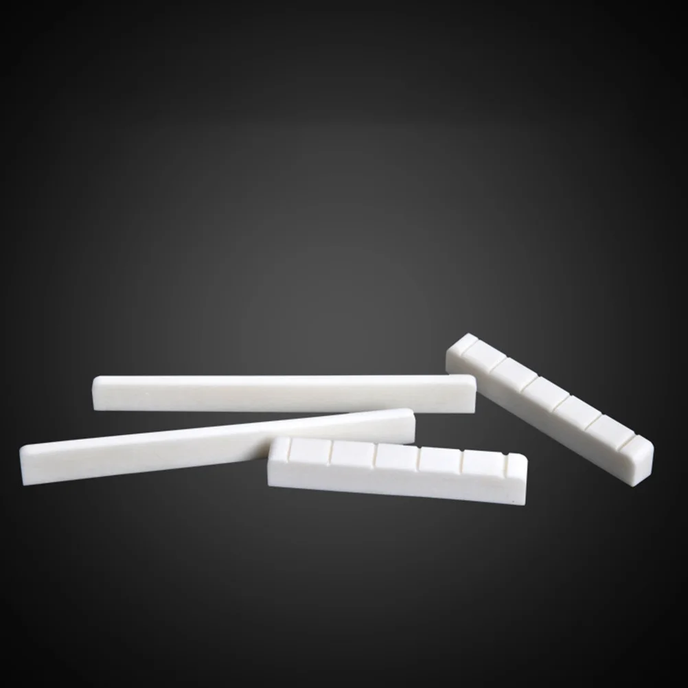 

4 Pcs Guitar Parts Replacement Acoustic Accessories Nut and Saddle Saddles Bone