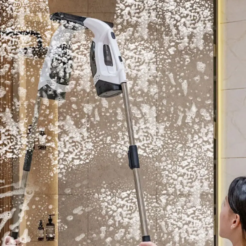 

Portable Design Electric Window Cleaner Water Spray Function Powerful Suction Handheld Window Cleaner Streak-Free Cleaning