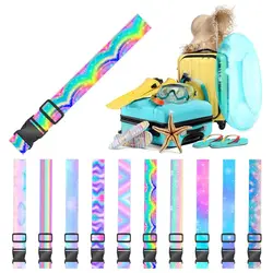 Iridescence Luggage Belts Convenient Buckle 5*180cm Baggage Bunding Strap Travel Supplies Anti-lost Suitcase Package Tape Travel