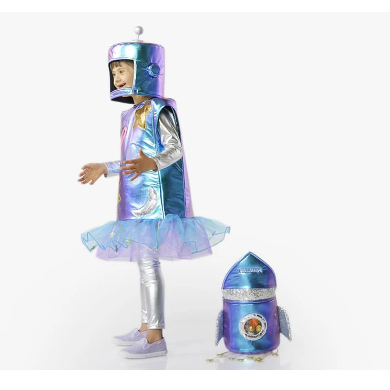 2023 New Arrival Girls Astronaut Space Halloween Costume Kids Robot Costume