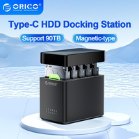 ORICO 3.5-inch Magnetic Suction Type 2/5 Disk Type-C Storage Hard Disk Cabinet Magnetic Suction Type SATA3.0 Hard Disk Box