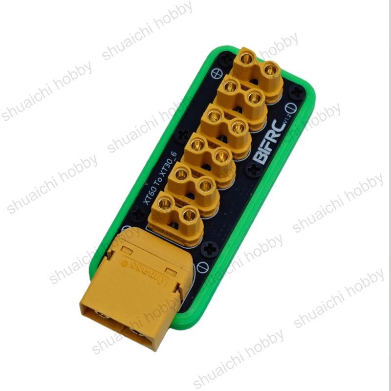 1PCS Max 100A Load Current Power Distribution Board XT60 to 6 Channel XT30 PDB Module DIY Modification Parts for RC Models/Robot