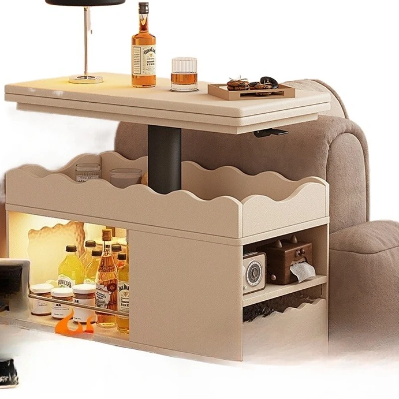 

Mobile coffee table trolley, foldable lifting living room sofa side multi-functional small apartment dining car, balcony table