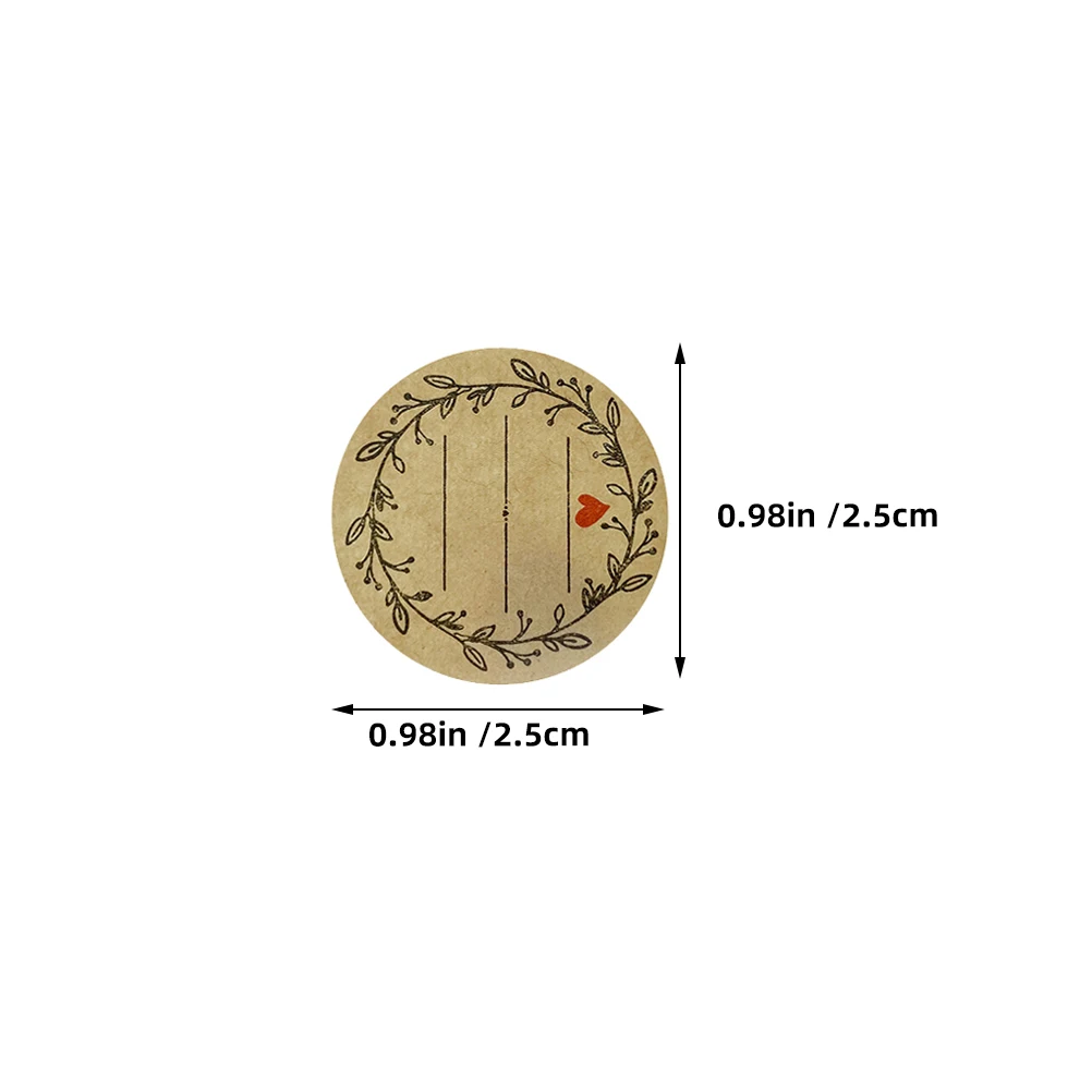 3 Rolls Kraft Paper Round Stickers Writable Baking Labels For Jars Mason Canning Bottles Food Containers Pantry Spice Jar Label