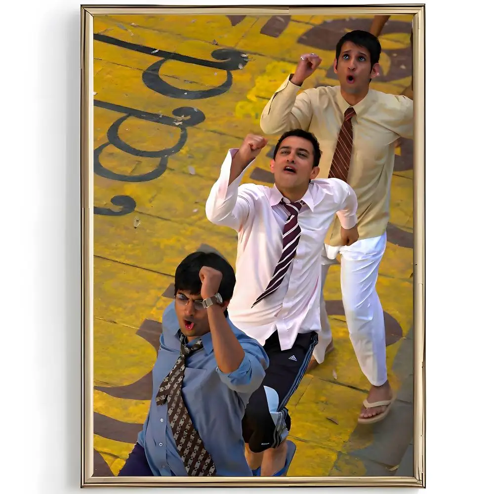 Movie Comedy 3 Idiots Poster Unique Home Decoration Ideas & Stylish Interior Art