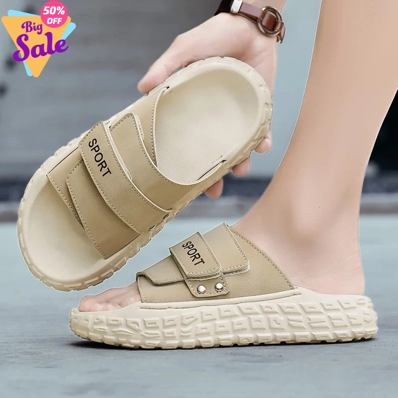 

2026 Men's Summer New Thick-Soled Slippers - Anti-Slip Sandals, Soft Sole, Beach & Casual Flip-Flops, Outdoor Wearable