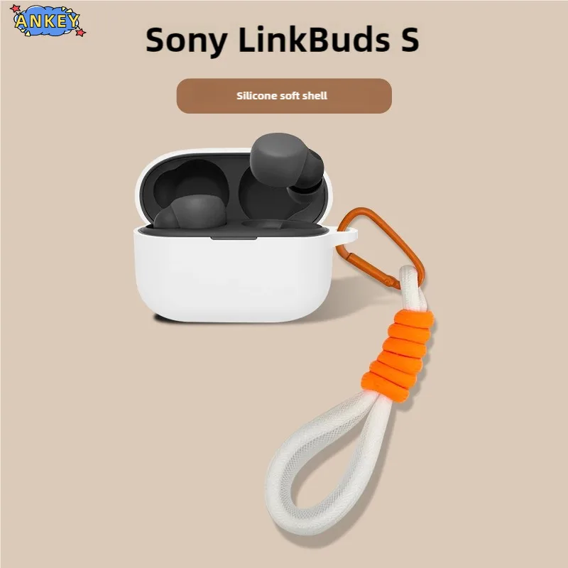 for SONY LinkBuds S Case Protective WF-LS900N Nylon Lanyard Soft Cover Headphone Shells Sleeve Hand Rope Strap Accessories