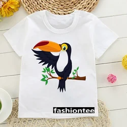 Funny Bird Kids T Shirt Funny Fashion Skateboarding Parrot Bird Printed Children's T-shirt Clothes Aliexpress Uk TOPS TEE