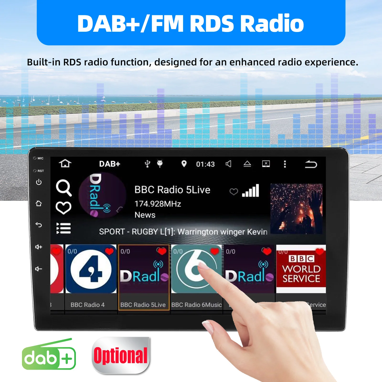 ESSGOO 9" Android 15 4 + 64G Autoradio Stereo Radio Für Fiat Ducato 2006-2022/Peugeot Boxer/Citroen Jumper Carplay Android Auto GPS Navi SWC WiFi FM RDS Bluetooth – Detail 16