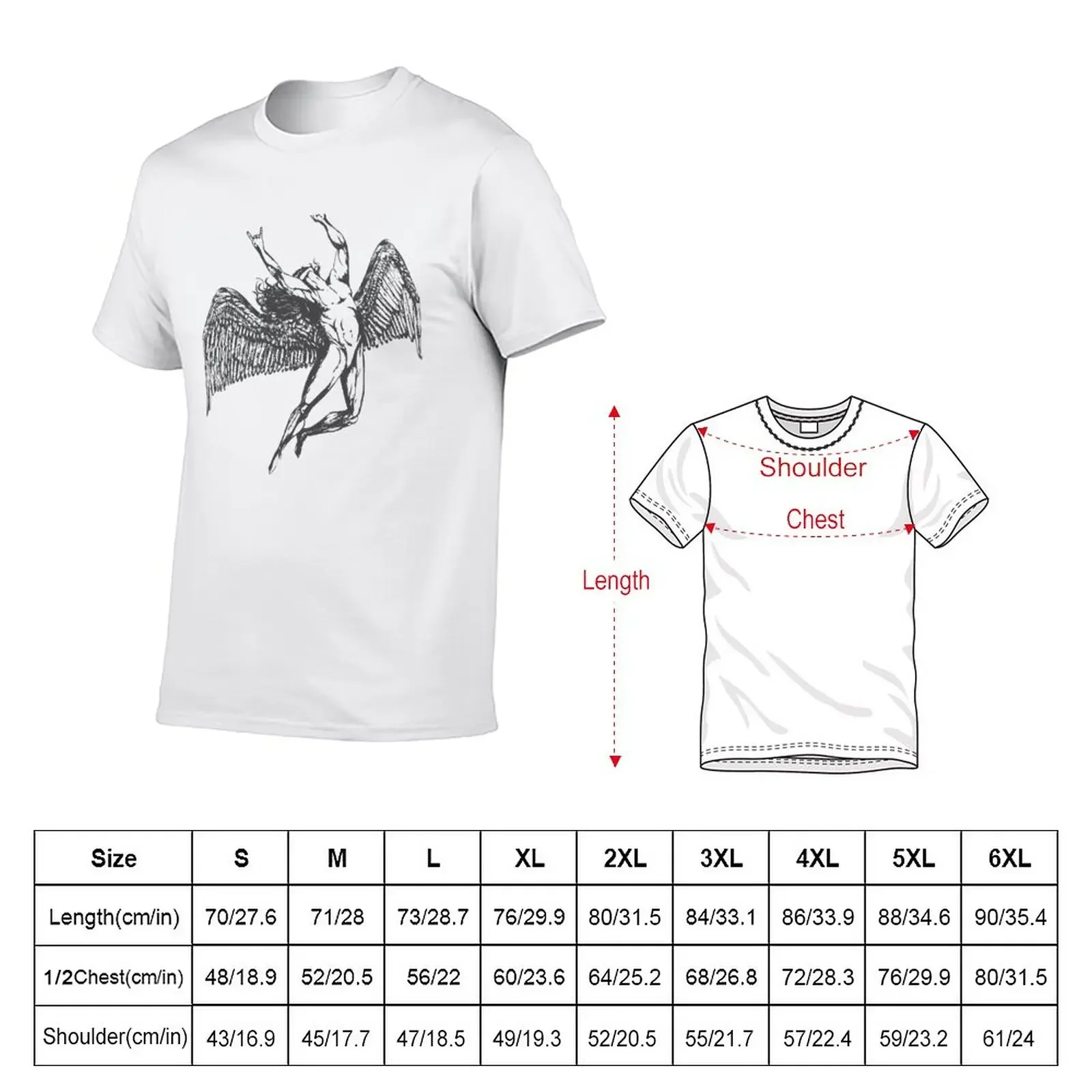 New ICARUS THROWS THE HORNS - grey *awesome UNLISTED designs in my portfolio* T-Shirt Anime t-shirt men workout shirt