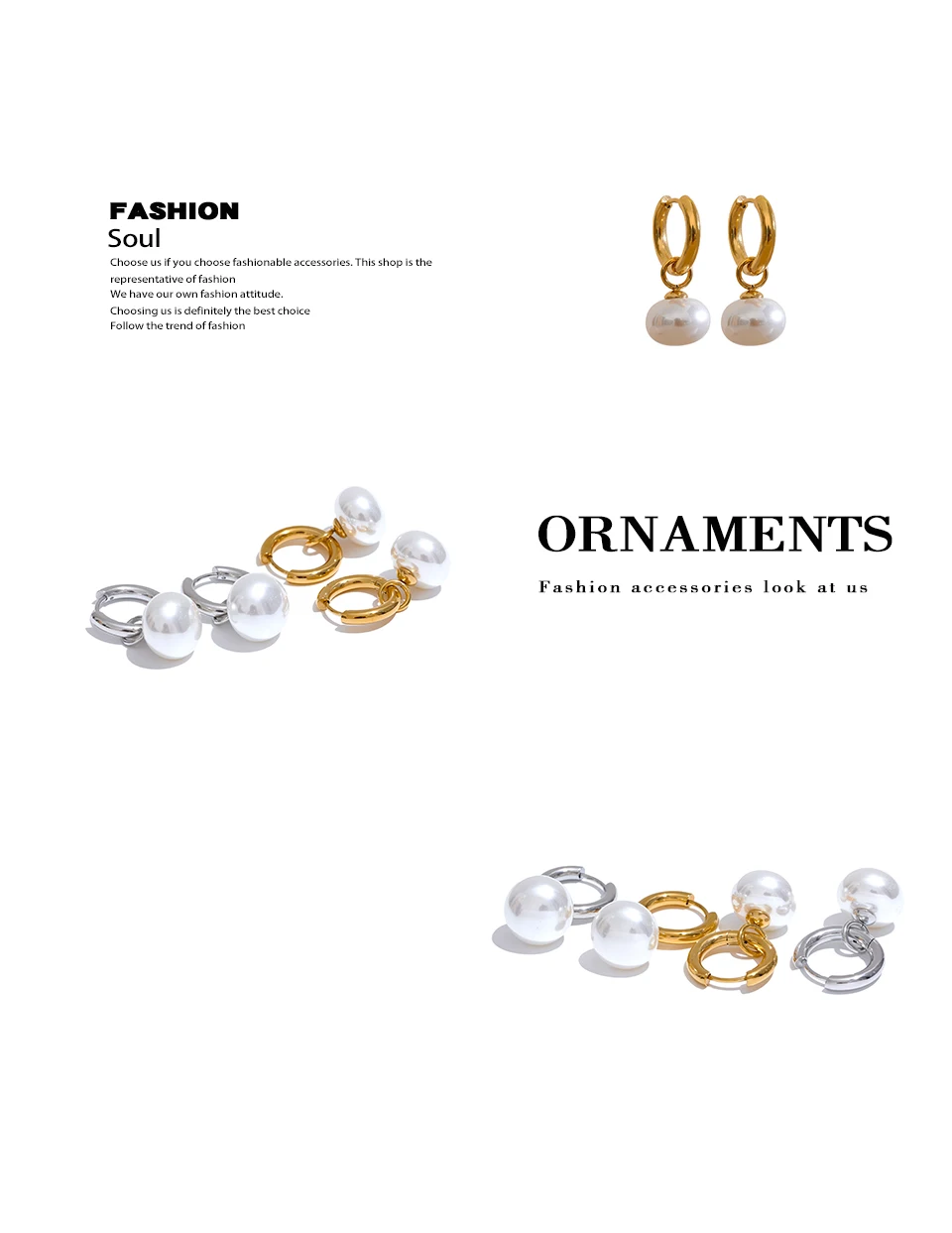 Yhpup Hohe Qualität Imitation Perlen Tropfen Edelstahl Goldene Koreanische Hoop Ohrringe Charms Mode Schmuck Bijoux Femme Geschenk – Detail 7