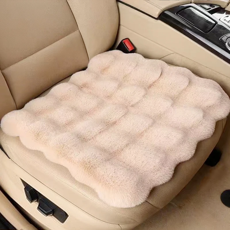 Plush Car Seat Cushion Universal Winter Warm Vehicle Seat Cover Ultra-Soft Auto Chair Protector Pad For Car Interior Accessories