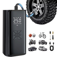 Portable Tire Pressure Gauge Wireless 150PSI 120W Tire Inflator LCD Display Digital Air Pump With LED Light Air Compressor