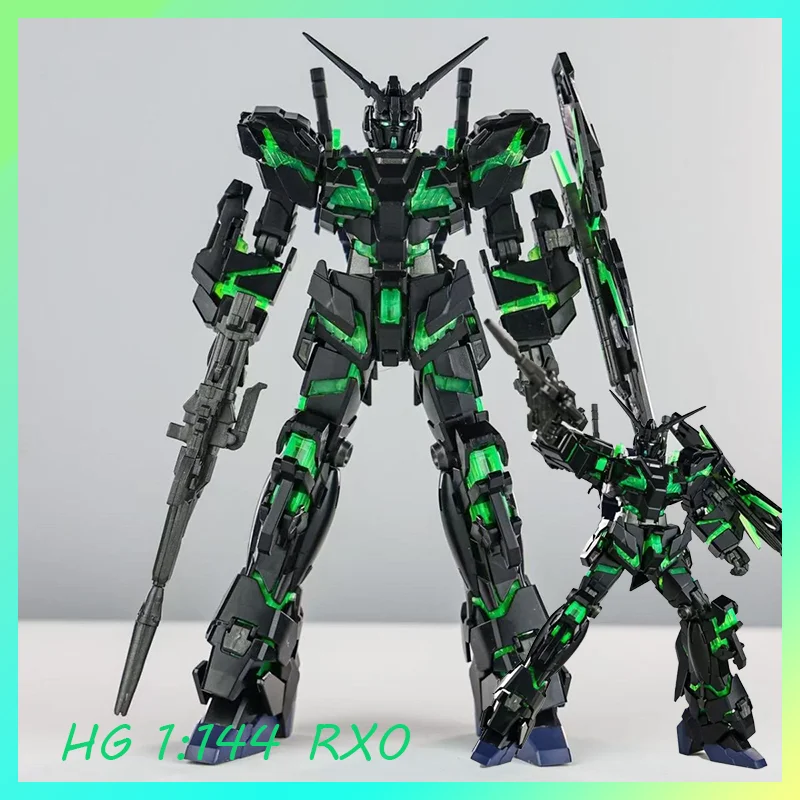 

【In Stock】New Release XINGDONG Limited Edition HG 1/144 Unicorn RX0 Fluorescent Green Action Figure Assembly Model Toy Gift