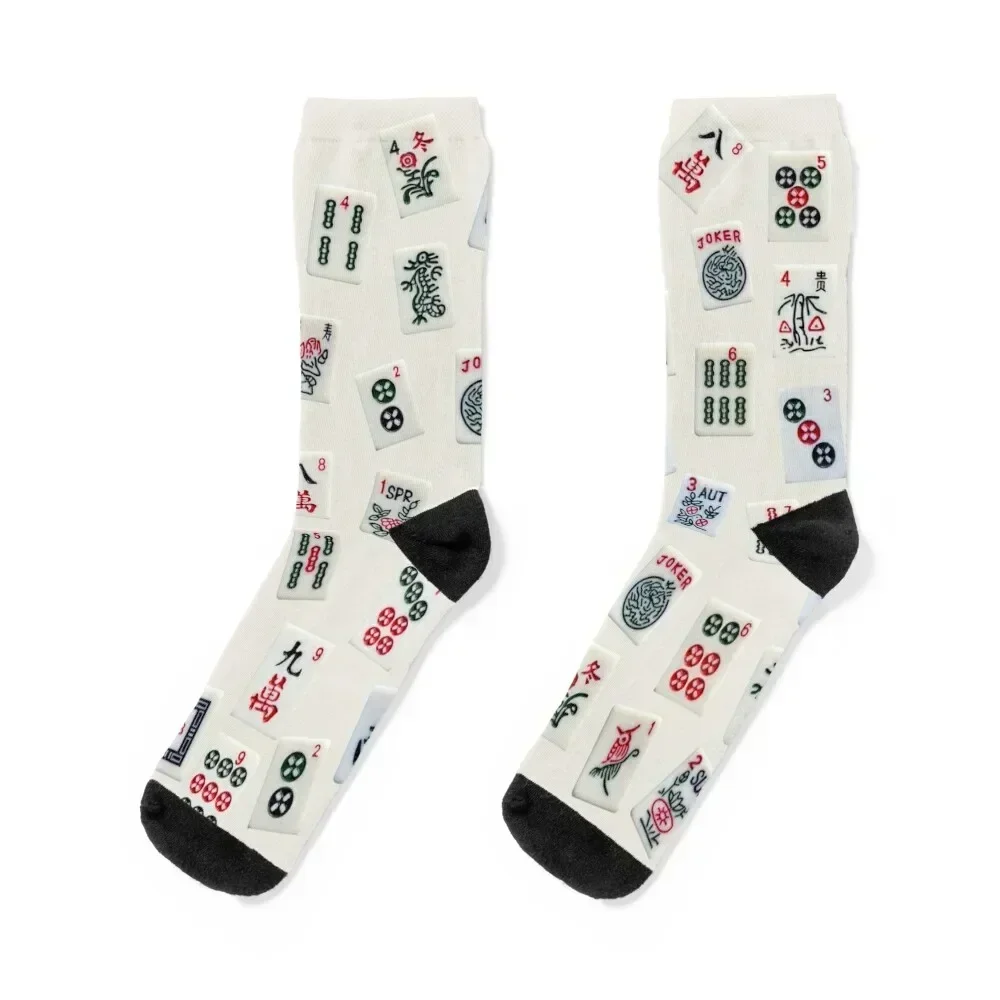 

Mahjong game tiles design Socks hiphop winter soccer anti-slip Stockings Luxury Woman Socks Men's