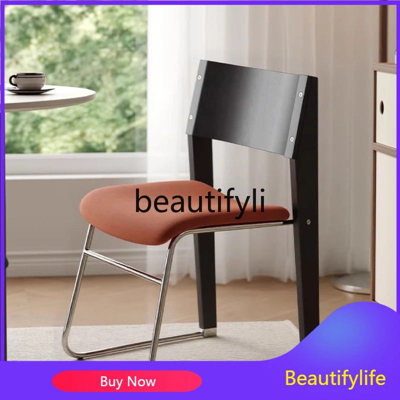 ZzMaigu كرسي طعام منزلي مصمم من العصور الوسطى كرسي تفاوض فردي للمقهى كرسي مكياج فاخر خفيف #1