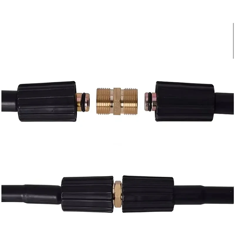Brass Pressure Washer Hose Converter: M22-15mm Male to M22-14mm Male Thread Adapter for High Pressure Systems