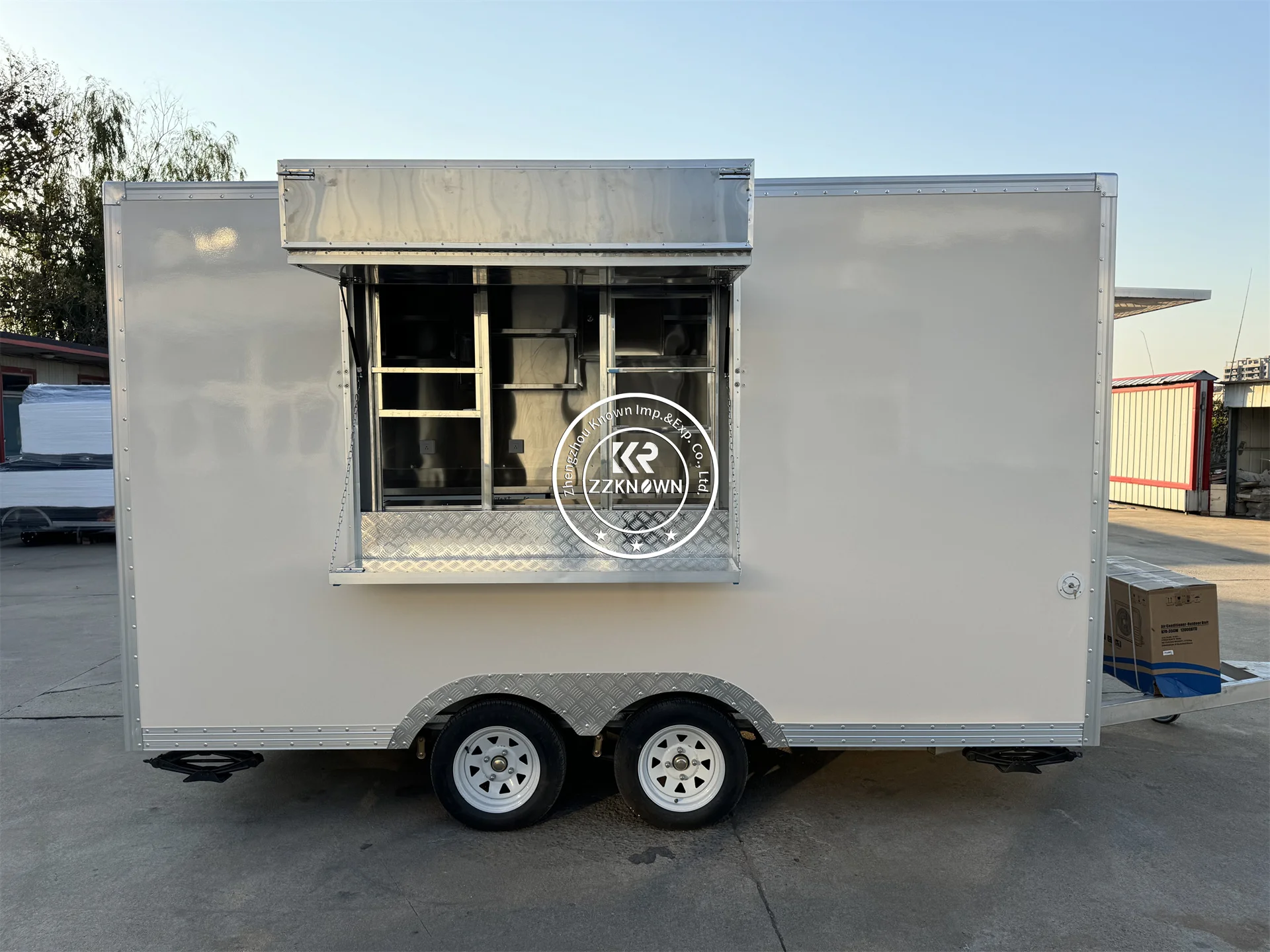 

Outdoor Dessert Lemonade Gelato Cart Mobile Juice Bar Bubble Tea Food Truck Concession Food Trailer With Fully Kitchen