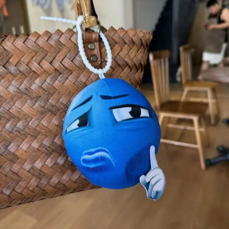 

Latest Blue Bean Backpack Pendant Keychain Doll Kawaii Stuffed Plush Toy Handmade Doll Cartoon Anime Cute Gift Fun Doll