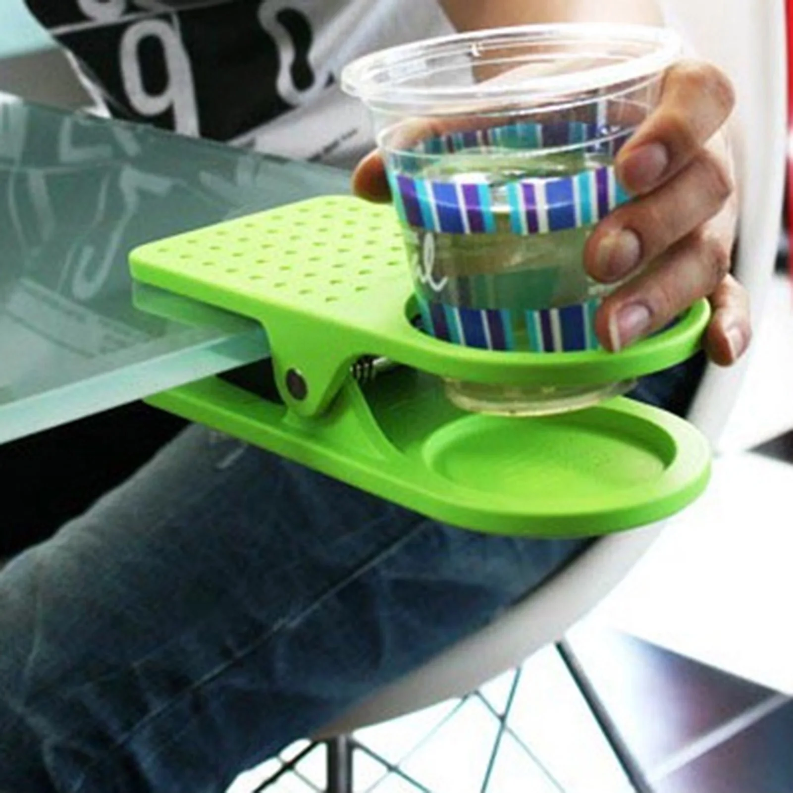Beverage Cup Holder Binder Clip With Cup Holder Desk Side Drink Holder Computer Desk Fixed Cup Holder Desk Storage Clip