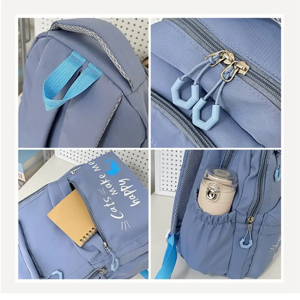 Mochila escolar Kawaii de moda, bolso de hombro de viaje impermeable, mochilas escolares ligeras multifunción para niñas