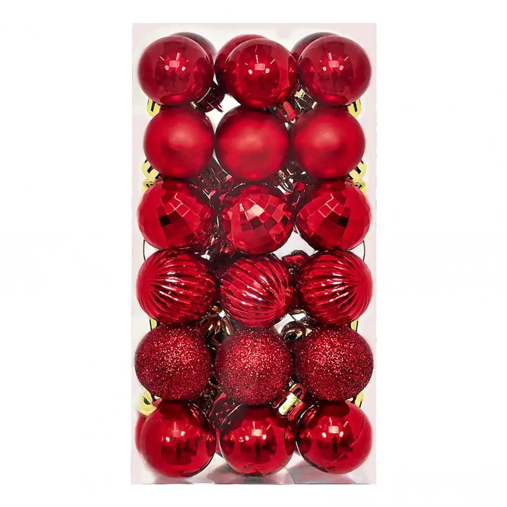 36 Stück 3CM Weihnachtskugeln Christbaumschmuck Anhänger für Heim-Party-Dekoration 2026 Neujahr Navidad Geschenke Ornamente Zubehör – Detail 15