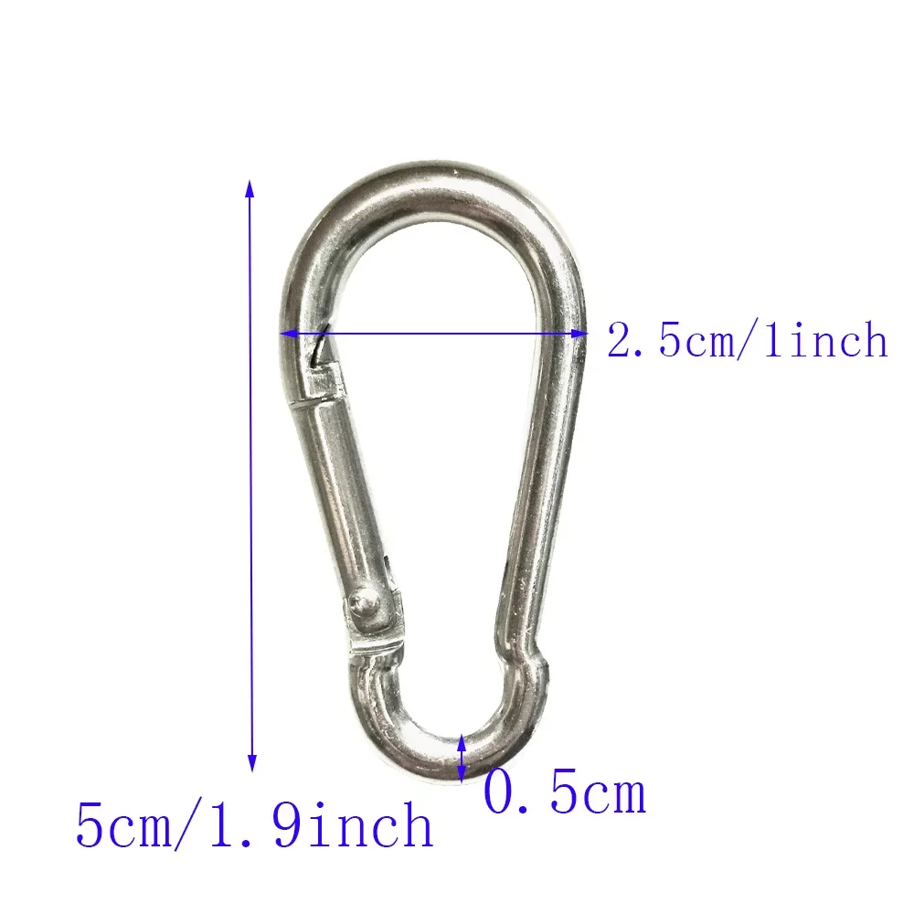 Scuba Diving 316 Stainless Steel Carabiner Clip Marine Grade Rowing Boats Kayak Snap Hook Spring Spring Snap