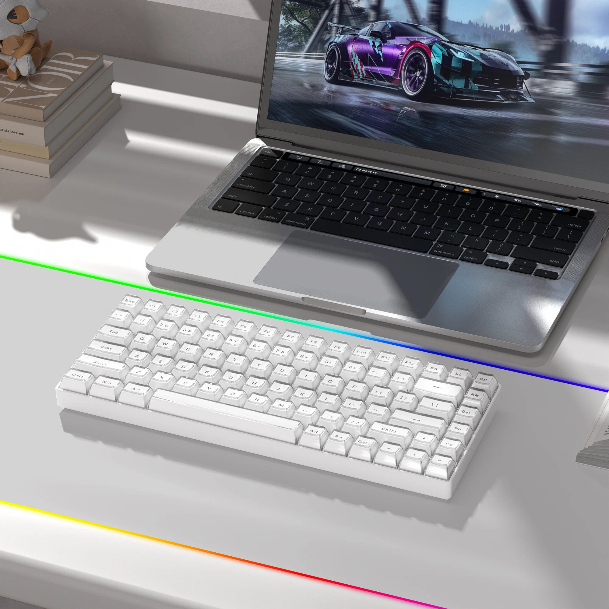 JakeTsai PBT Double Shot transparante toetsenset - 128 toetsen