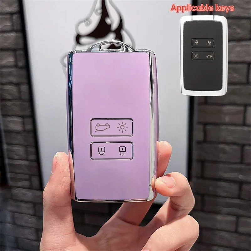 1 Stück TPU-Auto-Smart-Key-Abdeckung, passend für Renault Captur Koleos Kadjar Arkana Megane Dacia Duster Sandero Keyless Autozubehör